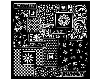 Stamperia Thick stencil cm 18X18 - Sunflower Art patchwork