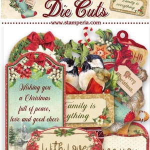 New Stamperia Ephemera - Lot de découpes de Noël classiques