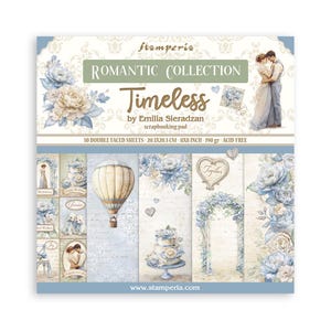 Blocco di carta Stamperia-Romantic Timeless-8x8