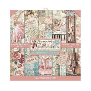 Stamperia-Passion-12 × 12 blocs de papier