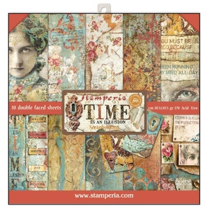 Stamperia-Time is an Illusion-12 × 12 blocs de papier