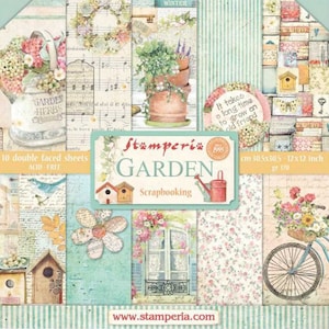 Stamperia-Garden-12 × 12 blocs de papier