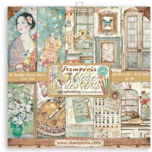 Stamperia Scrapbooking Small 10 feuilles cm 20,3X20,3 (8"X8") - Atelier des Arts