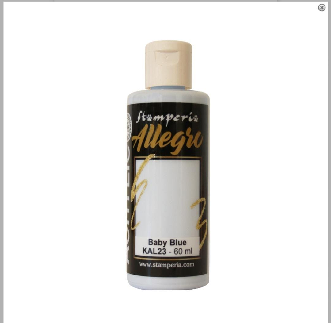 Stamperia Allegro Paint 60 Ml – Colore Powder Blue, Per Decorazione E Hobby Creativi - 5