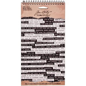 May include: A spiral-bound sheet of stickers with black rectangular text blocks. The stickers feature inspirational phrases like "dream is a wish" and "live your life." The sheet includes 296 stickers and is labeled "Small Talk."