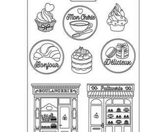 NEW Stamperia  Soft Mould A5 - Create Happiness Oh lá lá patisserie