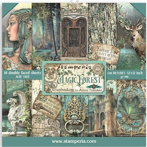 Stamperia-Magic Forest-12 × 12 blocs de papier