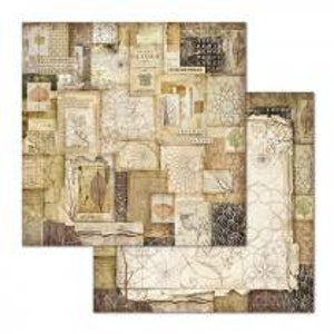 Feuille double face Stamperia Scrapbooking - Patchwork forêt natura