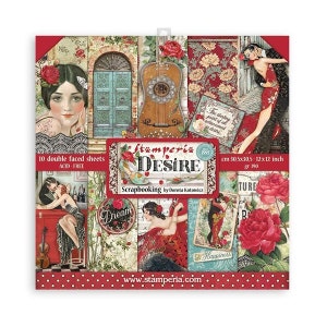 Bloc de papier Stamperia-Desire-12 x 12
