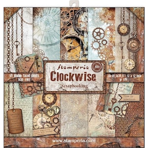 Stamperia - Dans le sens des aiguilles d'une montre - Bloc-notes 12 × 12