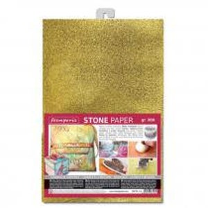 Stamperia Stone Paper lavable Taille A4 Or