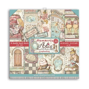 Stamperia - Alice à travers le miroir - Bloc-notes 12 × 12