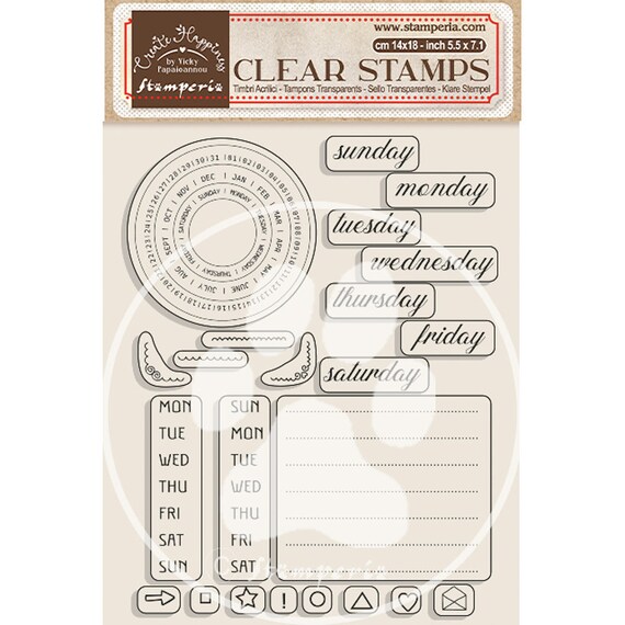 Stamperia Create Happiness Christmas Calendar, Monthly Clear
