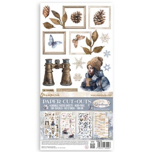 Stamperia Paper cut-outs Double Face - 4 sheets cm. 15x30,5 - Dewdrops