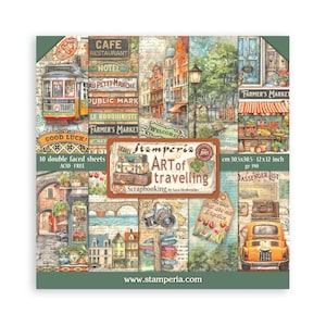 Stamperia-Art of travelling-12 x 12 blocs de papier