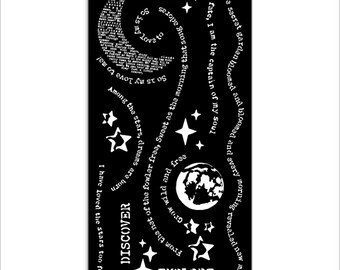 PREORDER Stamperia Thick stencil cm 12X25 - Create Happiness Secret Diary dream