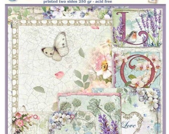 New Stamperia - Flower Alphabet Card Collection bundle