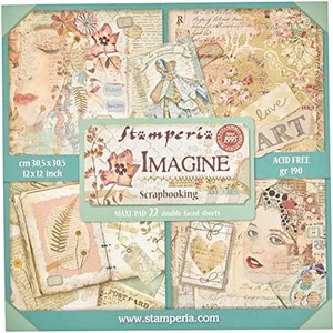 Stamperia-Imagine-22 feuilles 12 × 12 blocs de papier