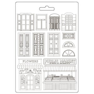 Stamperia Soft Mould A4 - Art of Travelling doors and window