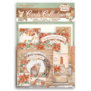 Collection de cartes Stamperia - Tout autour de Noël
