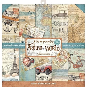 Stamperia - Autour du monde - 12 x 12 blocs de papier
