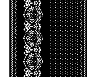 New StamperiaThick stencil cm 20X25 - Sunflower Art borders and lace