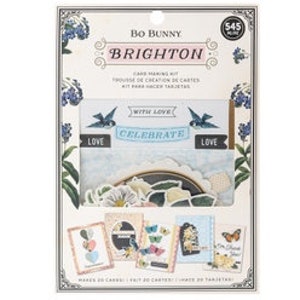 May include: Bo Bunny Brighton card making kit with floral and bird illustrations. The kit includes 545 pieces, including cards, stickers, and embellishments. The kit features the text "With Love, Celebrate, Love".