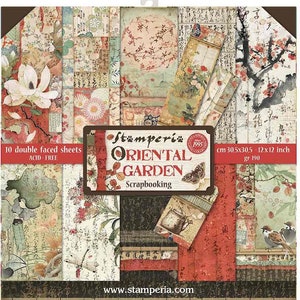 Stamperia - Jardin oriental - Bloc 12 × 12