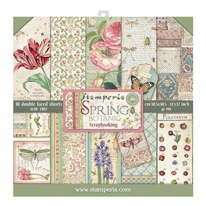 Stamperia-Spring Botantic - 12 x 12 blocs de papier