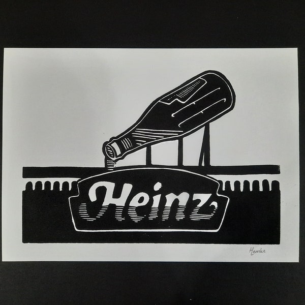 Heinz - Linocut Print