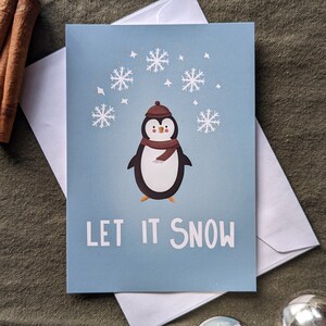 Carta postale Schnee-Pinguin