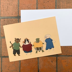 Postkarte Tierfreunde