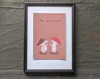 Kunstdruck Pilzfreunde