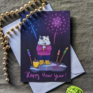 Carta postale Felice anno nuovo
