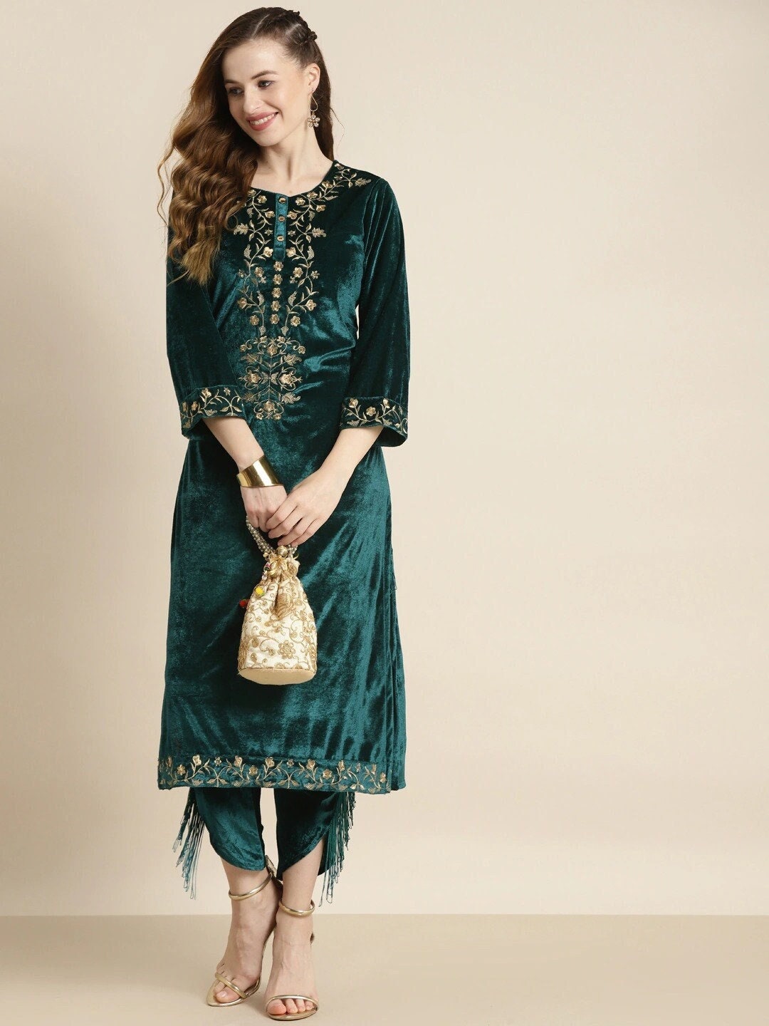 winter plazo dress