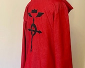Edward Elric Costume Fullmetal Alchemist Anime Cosplay Cotton Denim Coat