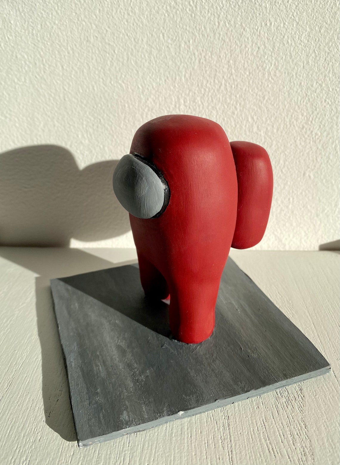 Among Us Red Clay Figure Sculpture Etsy