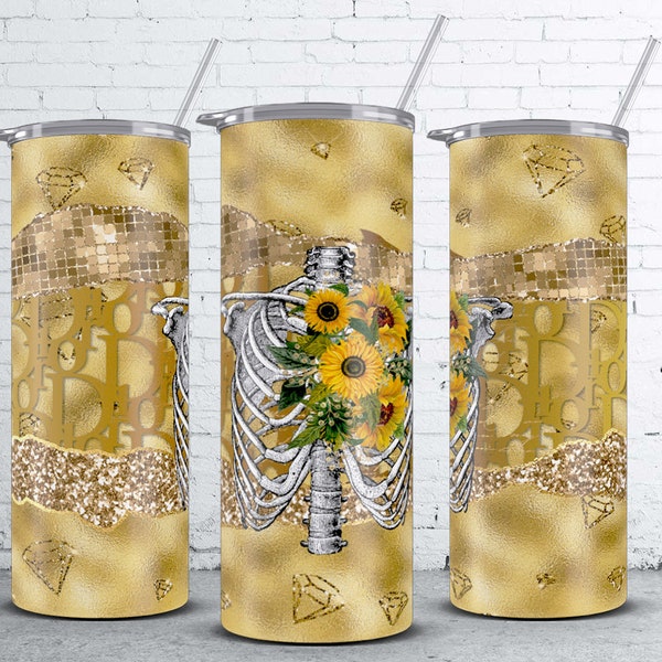 Designer Bag Tumbler Wrap Bundle, Skull Sunflower Tumbler Wrap, 20oz design, Fashion Purse Bag Tumbler, Luxury Bag tumbler, Digital Download