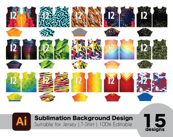 Editable Sublimation Pattern, Jersey Design Background Sublimation, full sublimation shirts, Sportswear, Sports, Basketball Digital pattern