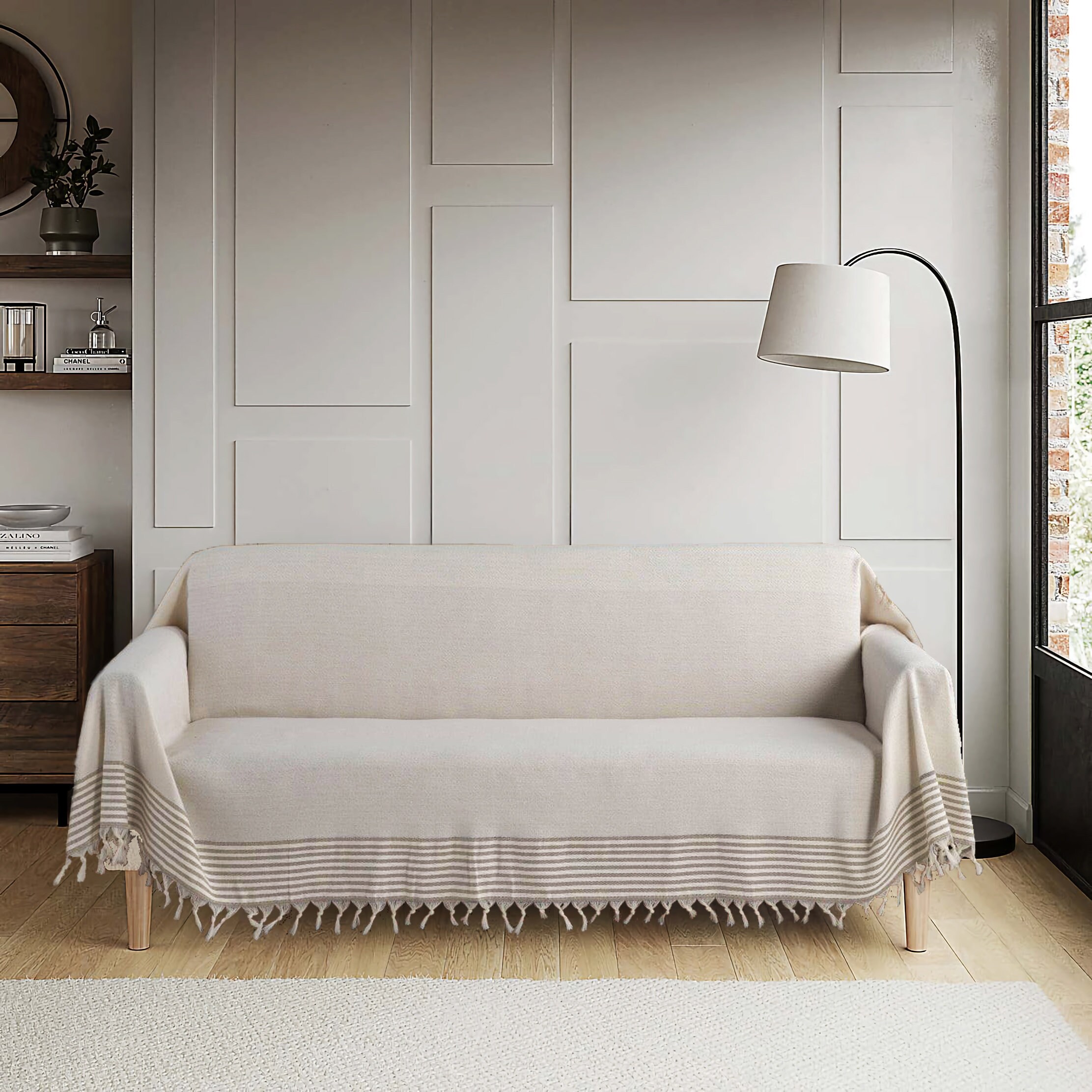 100 Cotton Large Sofa Coverslipcoverswoven Sofa Covercouch Etsy