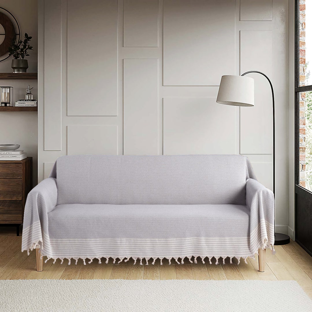 100 Cotton Large Sofa Coverslipcoverswoven Sofa Covercouch Etsy