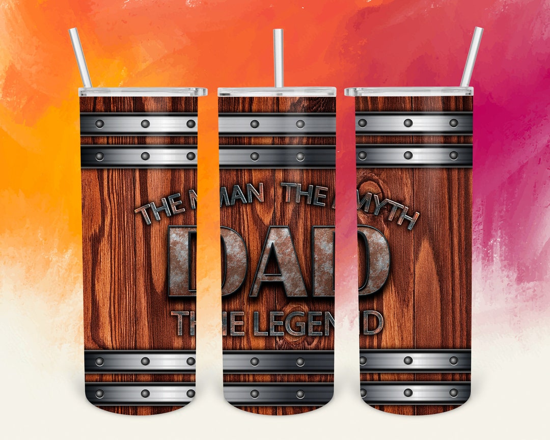 Dad Tumbler Wrap Png 20oz Skinny Tumbler Fathers Day Sublimation Design ...