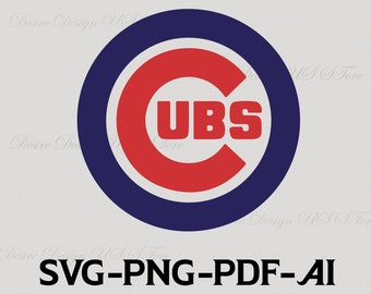 Cubs Baseball Emblem Logo SVG Cutting Files for the Cricut