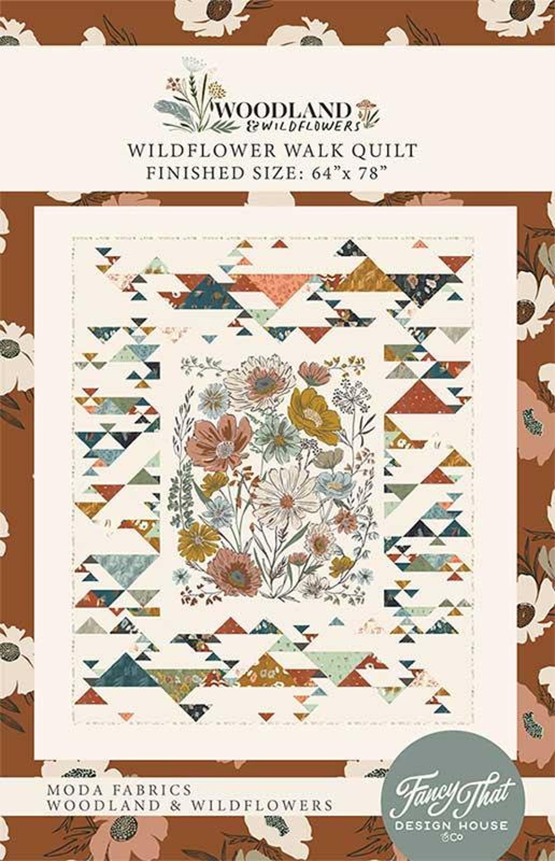 Wildflower Walk Quilt Pattern 62x75 by Fancy That Design House