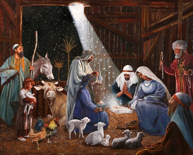 Nativity Fabric Panel Digitally Printed 36x44 From Etsy