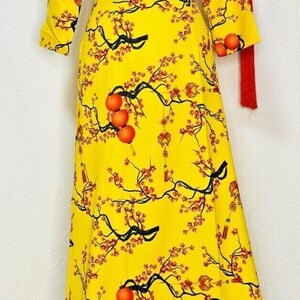Pre made Áo dài truyen thong 3D Vietnamese traditional not include pants ,Áo dài Vietnamese for women and girls