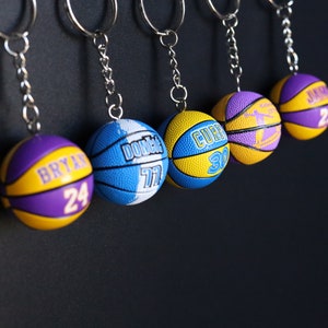 NBA Keychain Basketball Accessories, Birthday Gift, Gift Ideas, Vintage Keychain, Wallet Keychain, Keyring Clip, Funny Engraved Keychain