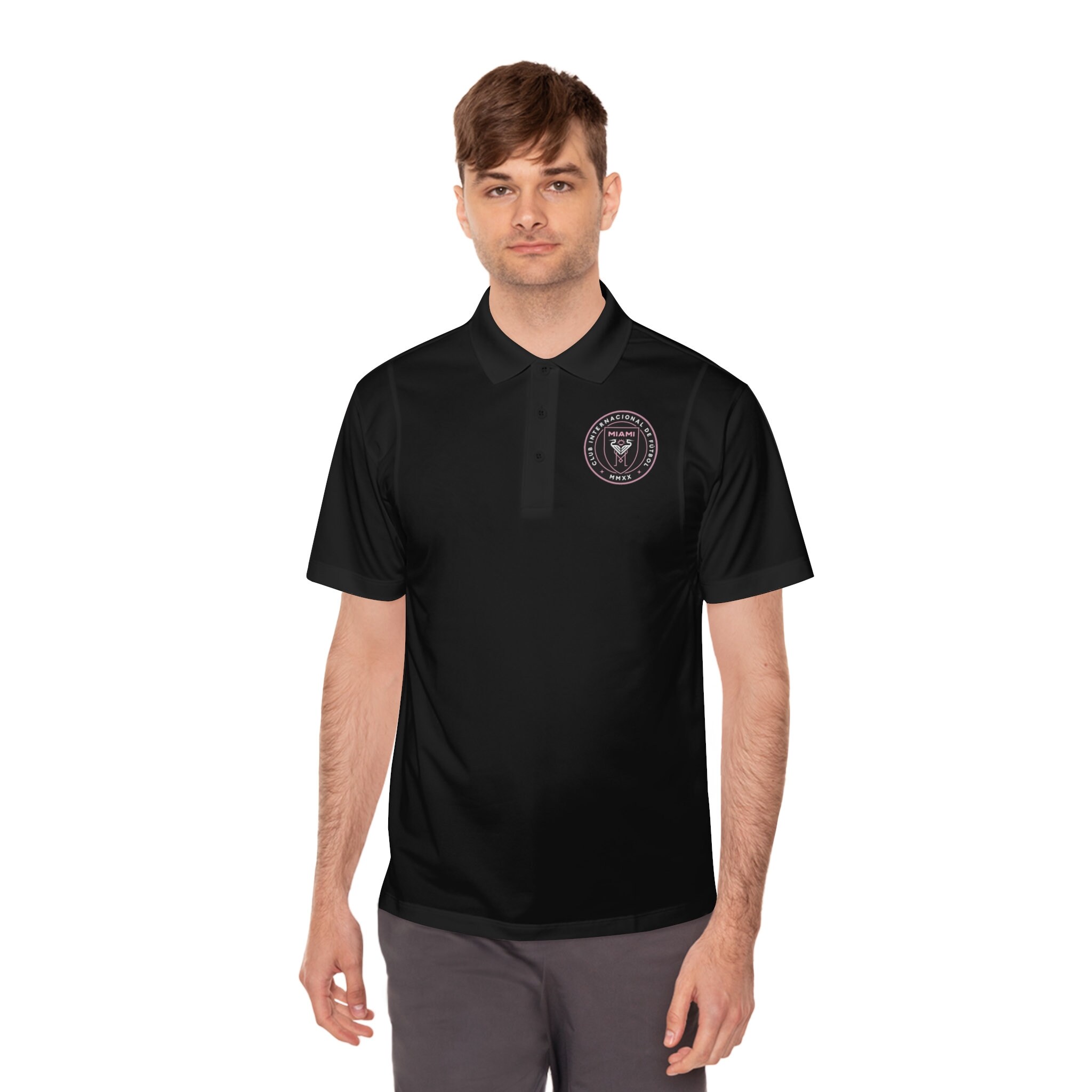 Messi Inter De Miami Men s Sport Polo Shirt 100 Polyester