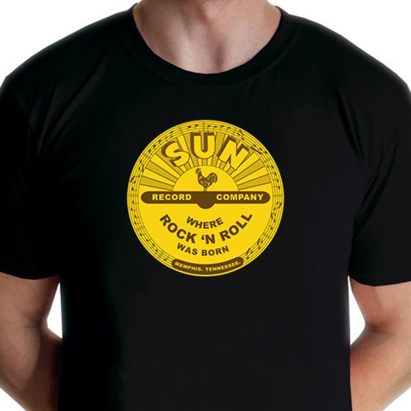 Sun Records - Were Rock and Roll Was Born T-shirt  (Jarod Art)