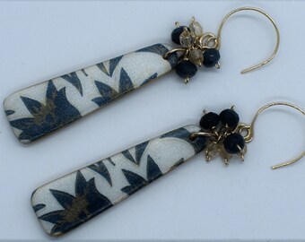 Gold filled and polymer clay hook earrings